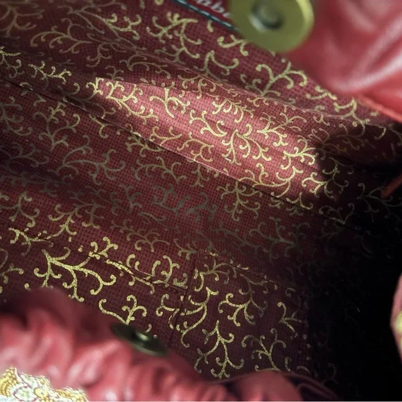 Isabella Fiore Leather & Tapestry Small Shoulder or Handbag With Studs Detail - Picture 10 of 16